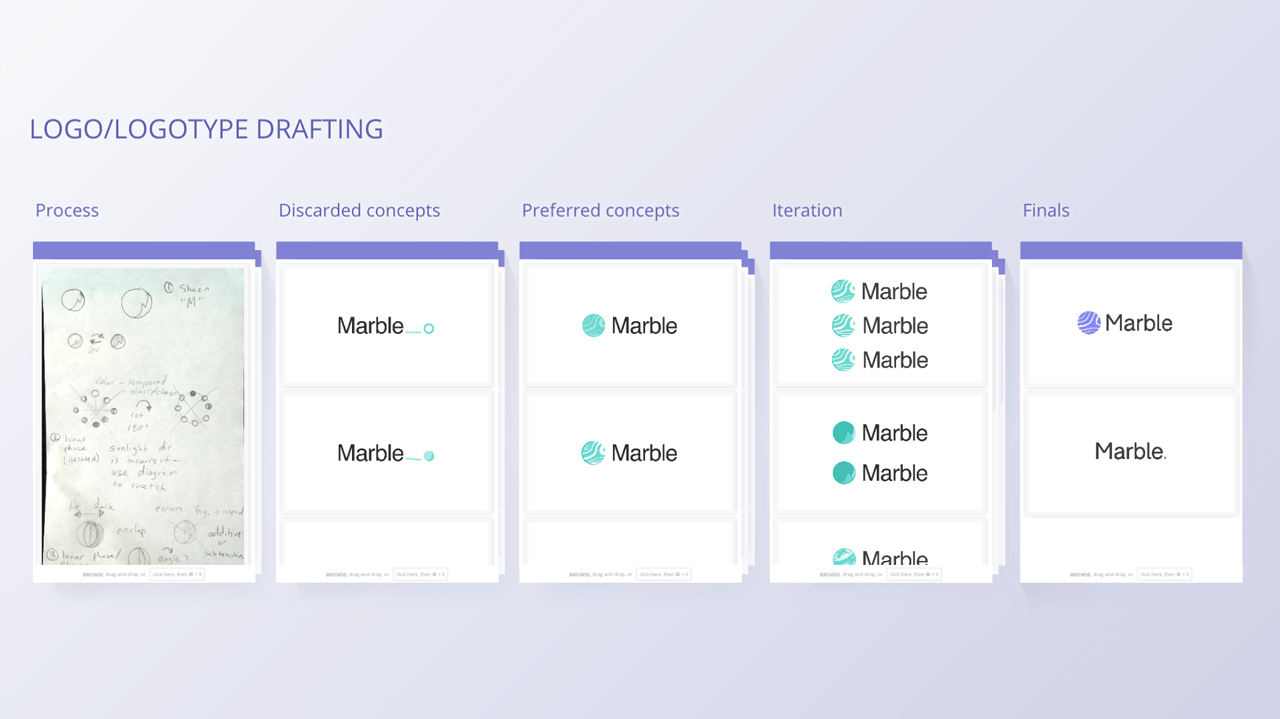 Marble Protocol logo drafts
