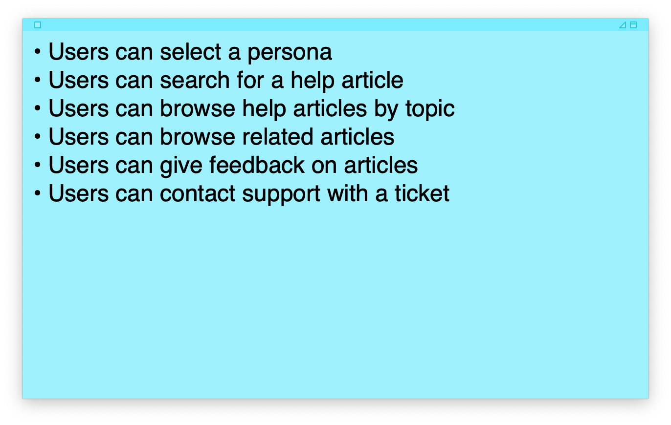 Kannu Help user stories
