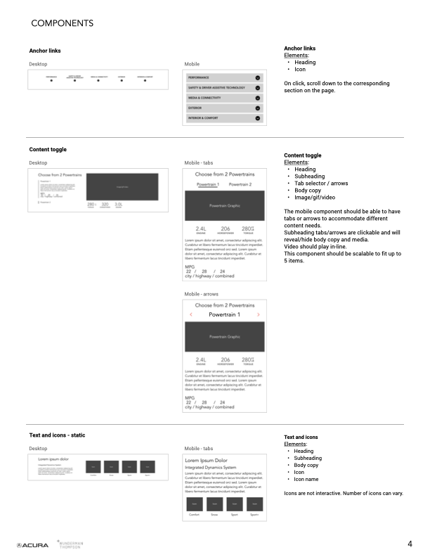 component specification