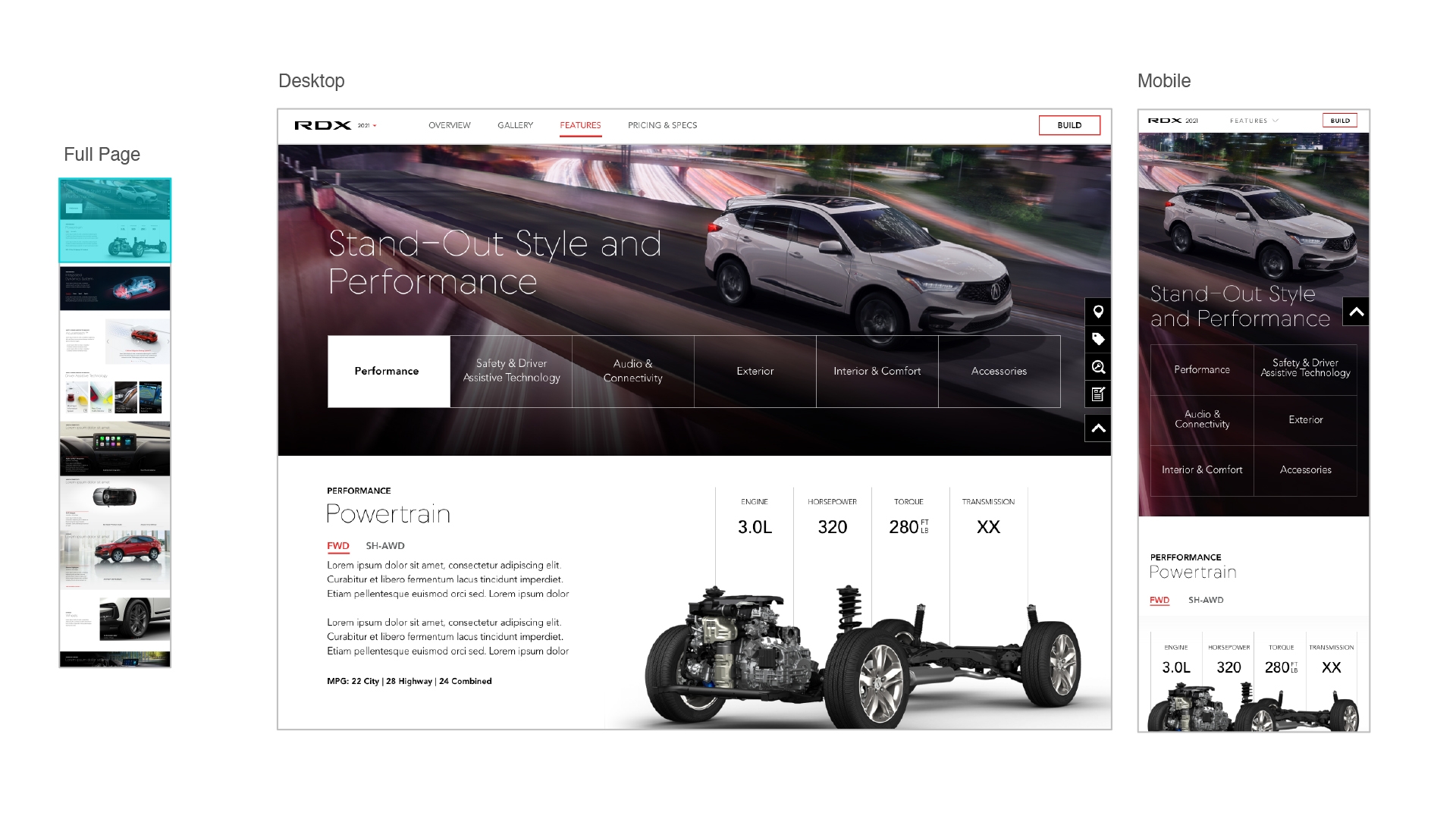 Header mockup