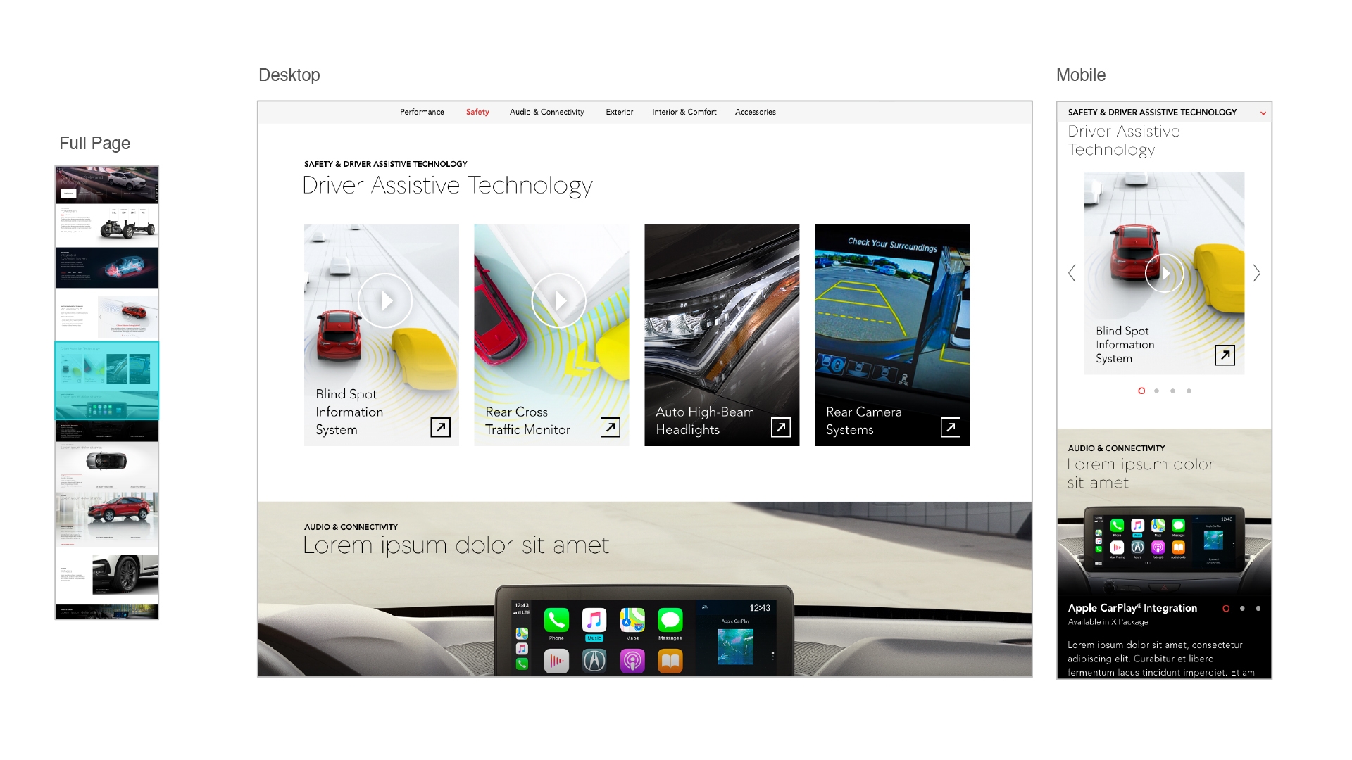 Driver assist mockup