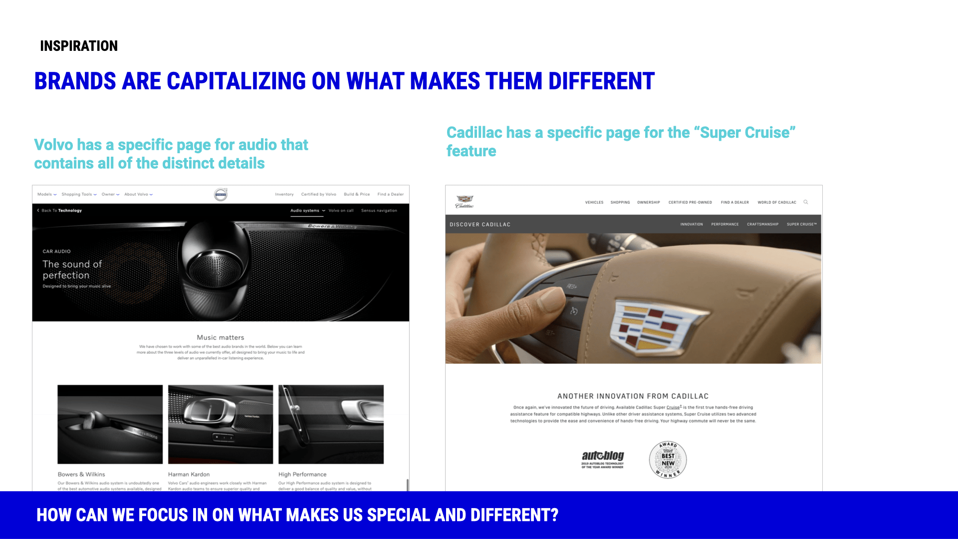 Competitor brand differentiation